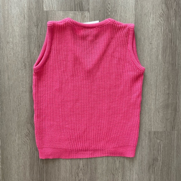Reformation Vintage Pink Sweater Vest XS - Picture 2 of 2